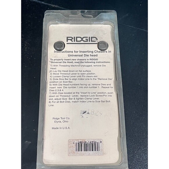 RIDGID 1" - 4NS Alloy Steel Universal Bolt Dies 49305 - Picture 3 of 3